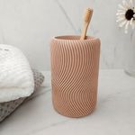 Vaso Texturizado para Baño Color Beige