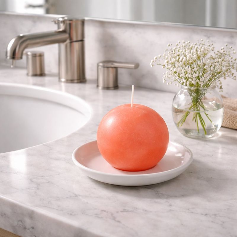 Vela Esfera No. 2 Color Peach