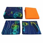 Set de Sábanas Diseño Gamer Tamaño Matrimonial con 4 Pzas