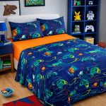 Set de Sábanas Diseño Gamer Tamaño Matrimonial con 4 Pzas