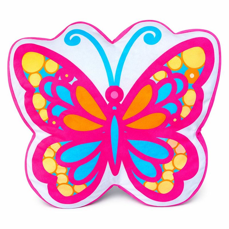 Cojín Decorativo Infantil Diseño Mariposa 40 x 40 Cm
