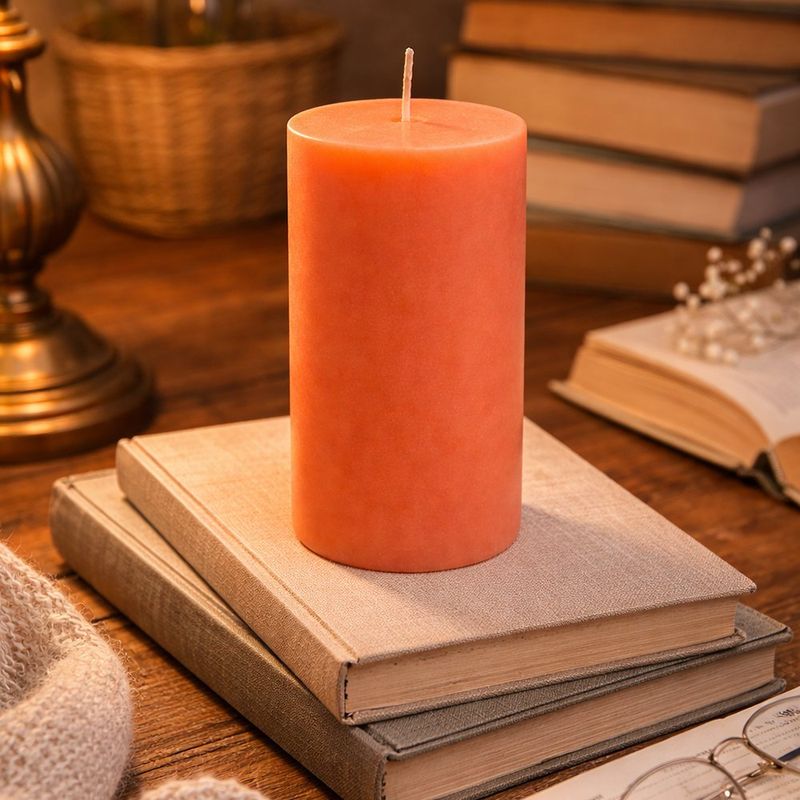 Vela Cilindro J6 Color Peach