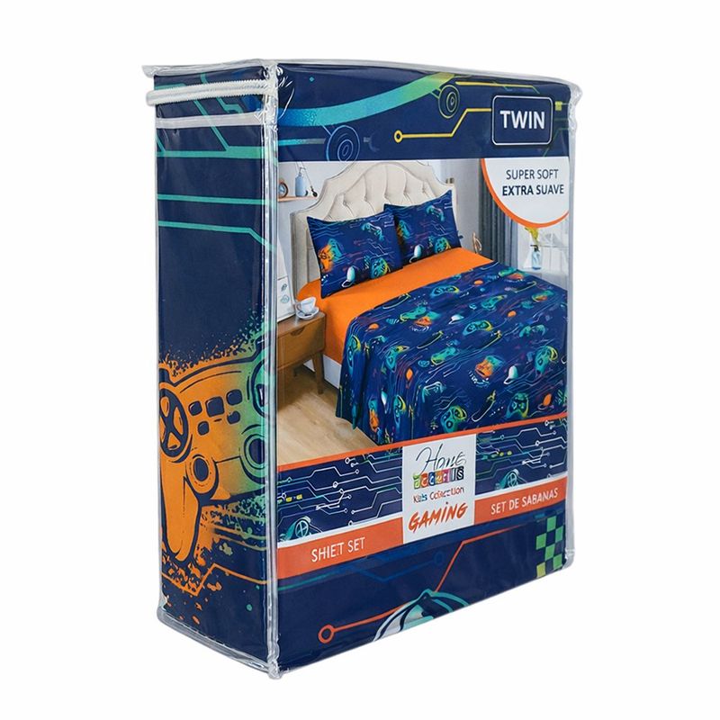 Set de Sábanas Diseño Gamer Tamaño Imperial con 3 Pzas