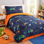 Set de Cubrecama Diseño Gamer Reversible Tamaño Imperial 2 Pzas