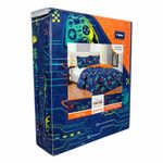Set de Cubrecama Diseño Gamer Reversible Tamaño Imperial 2 Pzas