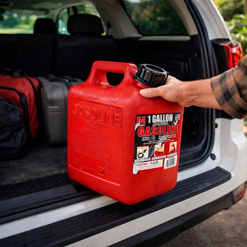 Bidón para Gasolina Plástico con Boquilla Vertedora de 1 Galón