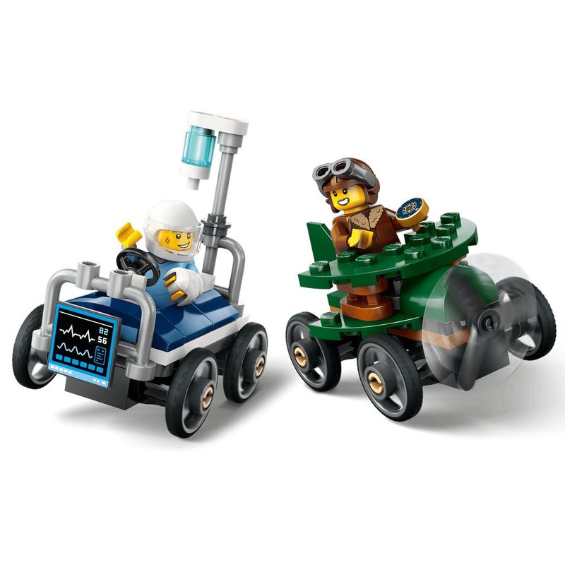 LEGO City Pack de Autos: Avión vs Cama de Hospital