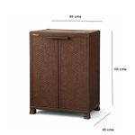 Armario Mediano Rimax de Plástico Rattan con Estantes Ajustables para Organización