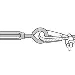 Tensor de Zinc Gancho - Argolla de 3/16 Plg