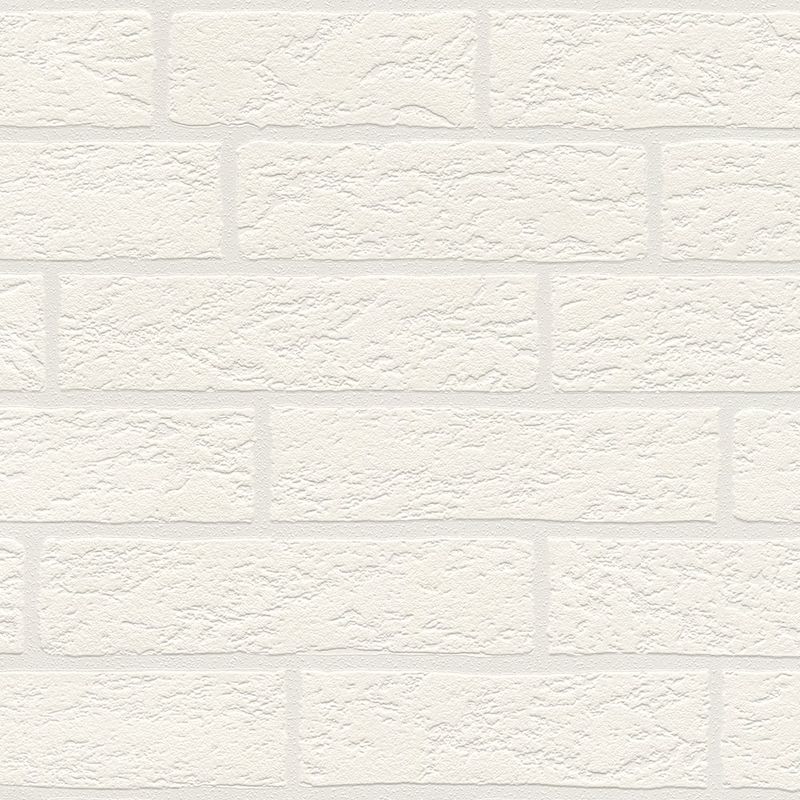 Papel Tapiz Decorativo Brice Diseño Ladrillo de 0.53 x 10.05 m Color Blanco