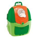 Mochila Pintura con Figura de Dinosaurio Color Verde y Naranja