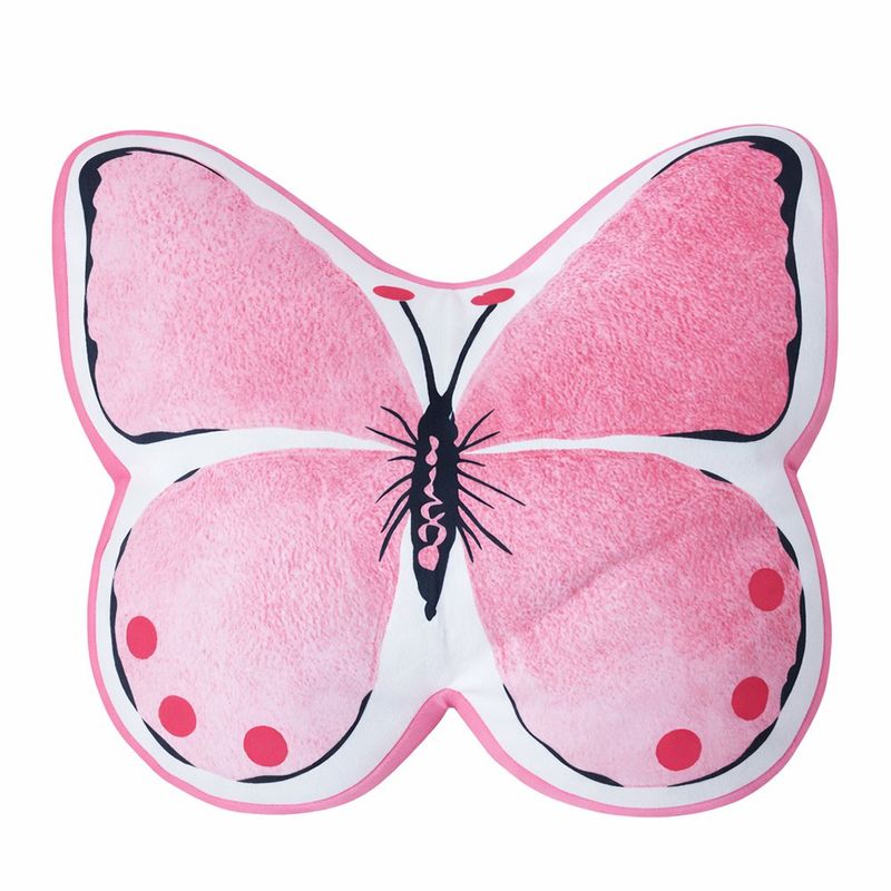 Cojín Decorativo Diseño Mariposa de 40 x 40 cm Color Rosado