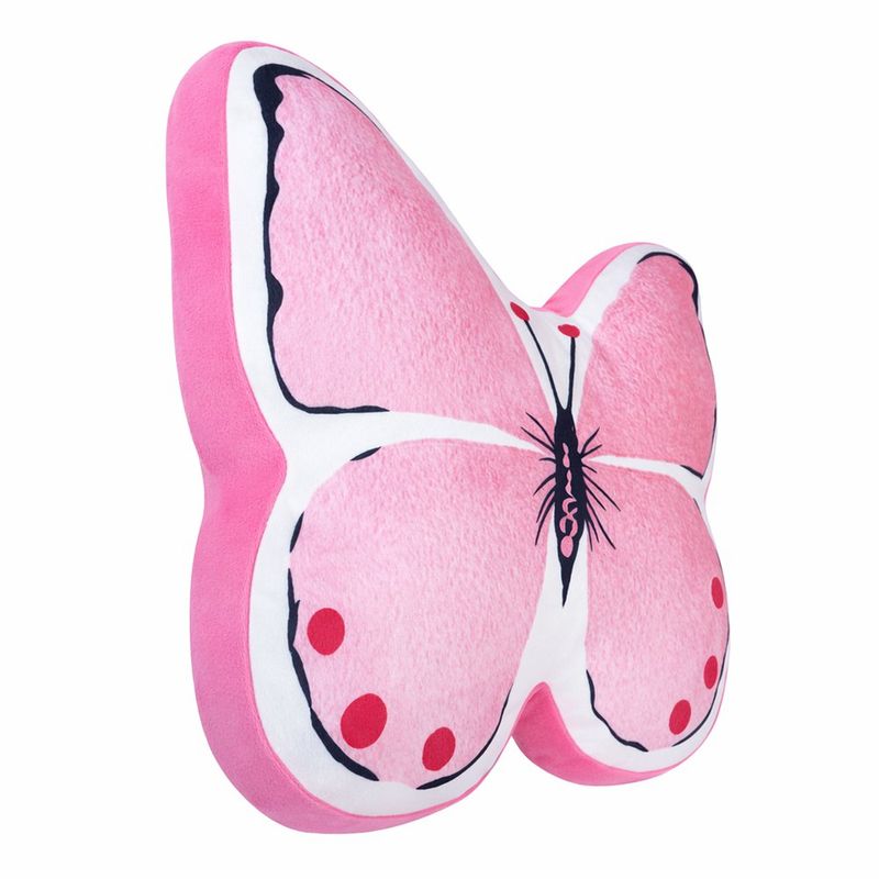 Cojín Decorativo Diseño Mariposa de 40 x 40 cm Color Rosado