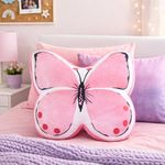 Cojín Decorativo Diseño Mariposa de 40 x 40 cm Color Rosado