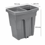 Pila Xtreme Plástica Gris de Doble Tina