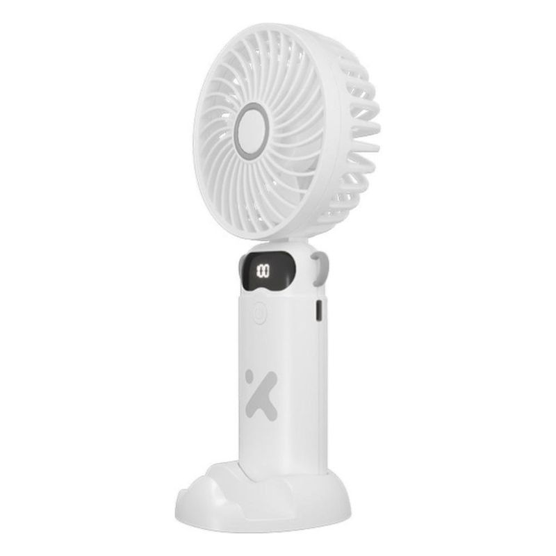 Mini Ventilador Recargable de 6 Velocidades Color Blanco