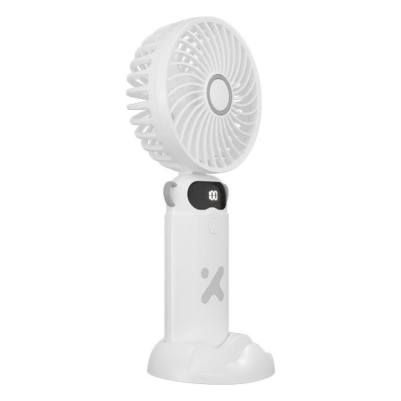 Mini Ventilador Recargable de 6 Velocidades Color Blanco