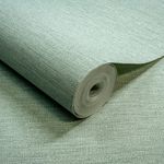 Papel Tapiz Decorativo Paille Diseño Textil de 0.53 x 10.05 m Color Verde