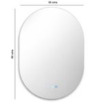 Espejo LED Medio Punto de 55 x 80 Cm