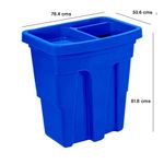 Pila Xtreme Plástica Azul de Doble Tina