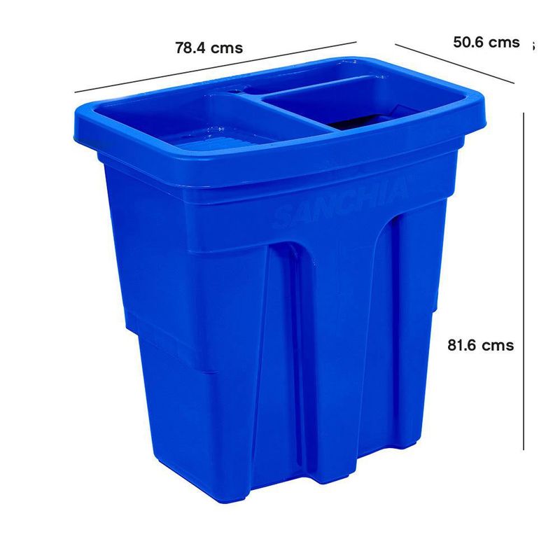 Pila Xtreme Plástica Azul de Doble Tina