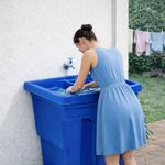 Pila Xtreme Plástica Azul de Doble Tina