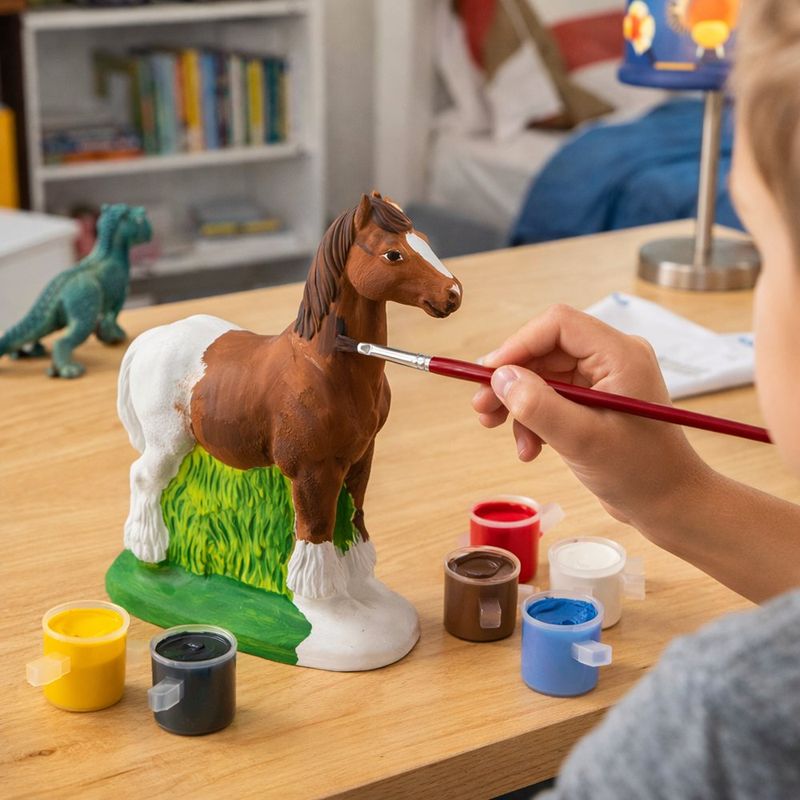 Set para Moldear y Pintar Figuras de Caballos