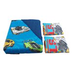 Set de Cubrecama de 3 Piezas Hot Wheels Tamaño Full Reversible