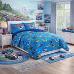 Set de Cubrecama de 3 Piezas Hot Wheels Tamaño Full Reversible