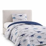 Set de Cubrecama de 2 Piezas Diseño Dinosaurio Tamaño Twin Reversible