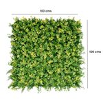 Panel de Follaje Artificial con Flores Amarillas 1 x 1 M