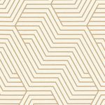 Papel Tapiz Decorativo Maze Diseño Geométrico de 0.53 X 10.05 m Blanco