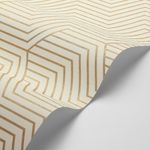Papel Tapiz Decorativo Maze Diseño Geométrico de 0.53 X 10.05 m Blanco
