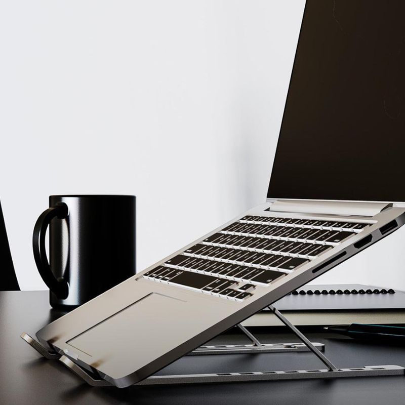 Soporte Ultraligero Flexit de Aluminio para Laptop 15.6 Plg
