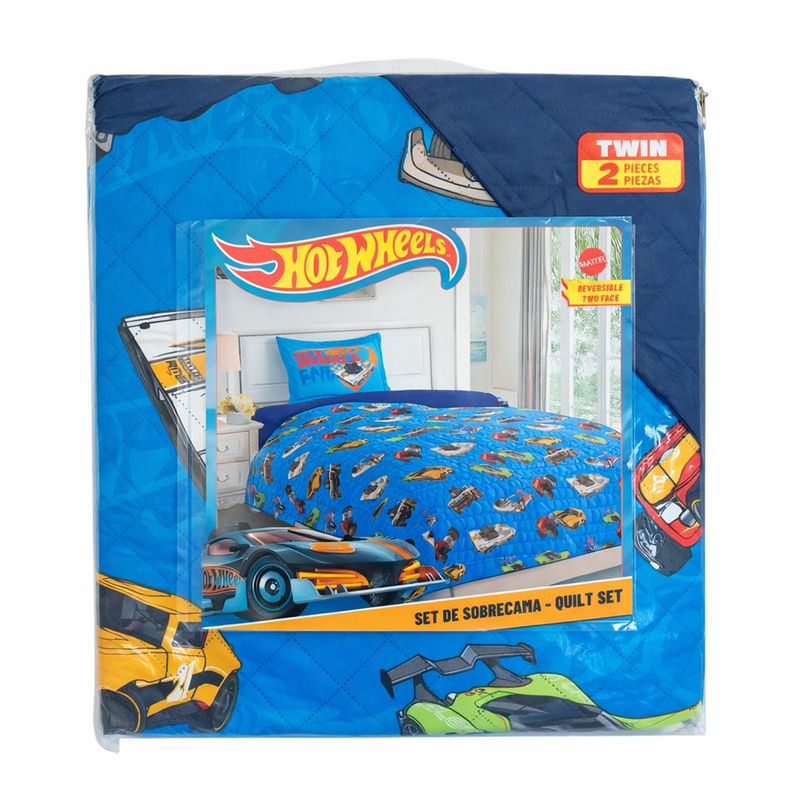 Set de Cubrecama de 2 Piezas Hot Wheels Tamaño Twin Reversible