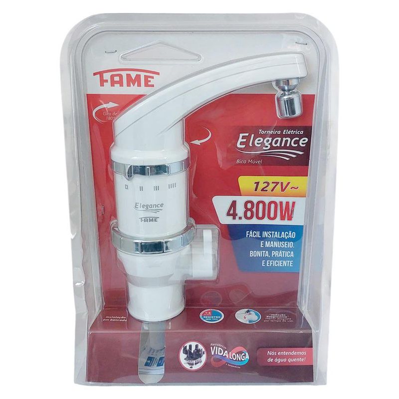 Grifo Eléctrico con Calentador Elegance 4 Temperaturas Color Blanco