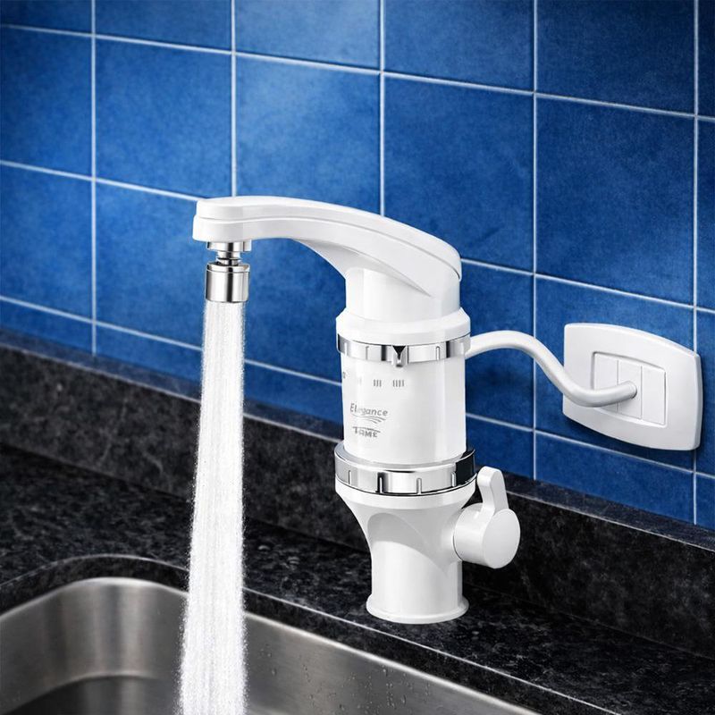 Grifo Eléctrico con Calentador Elegance 4 Temperaturas Color Blanco