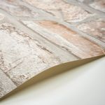 Papel Tapiz Decorativo Diseño Pared Piedra de 0.53 x 10.05 m Color Beige