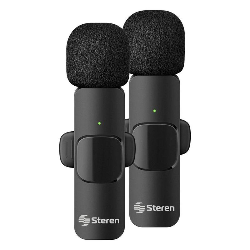 Set de 2 Micrófonos Inalámbricos de Solapa USB / USB-C / Lightning