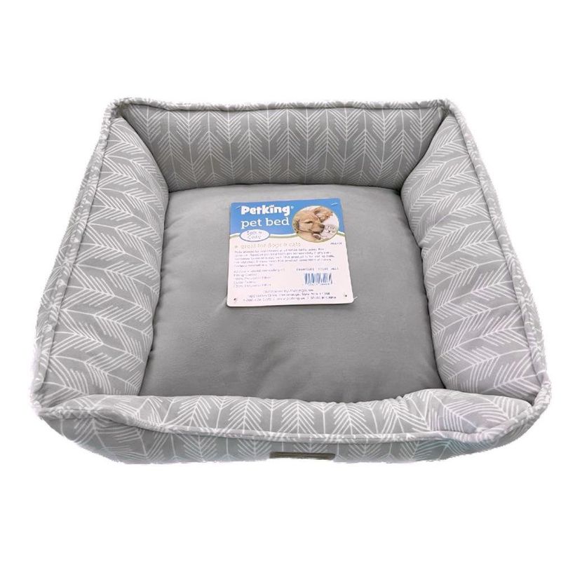 Cama Acolchonada para Mascota Petking Color Gris