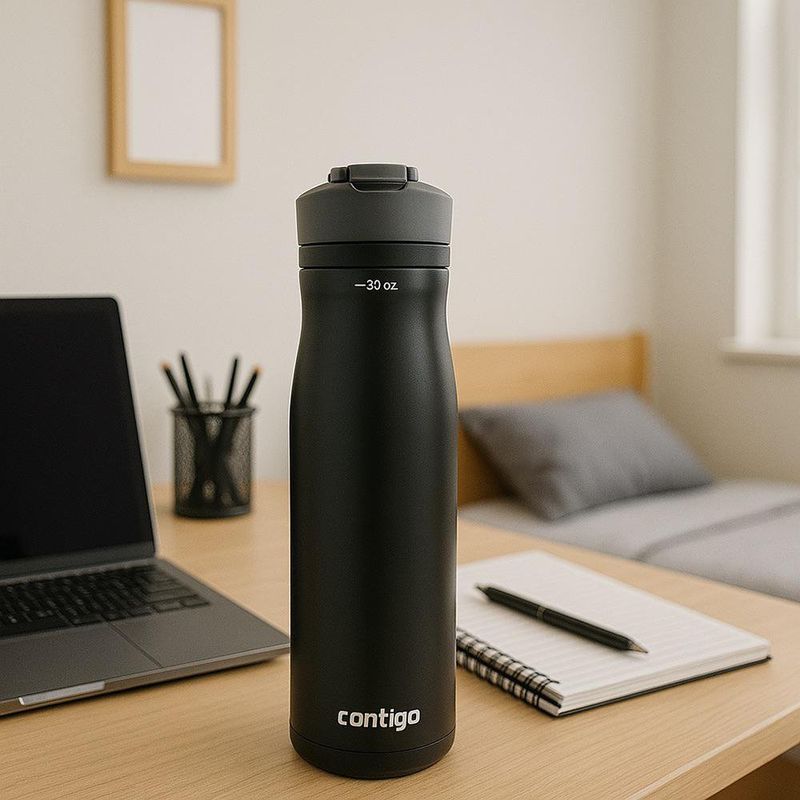 Termo Acero Inoxidable Negro 32 Onzas