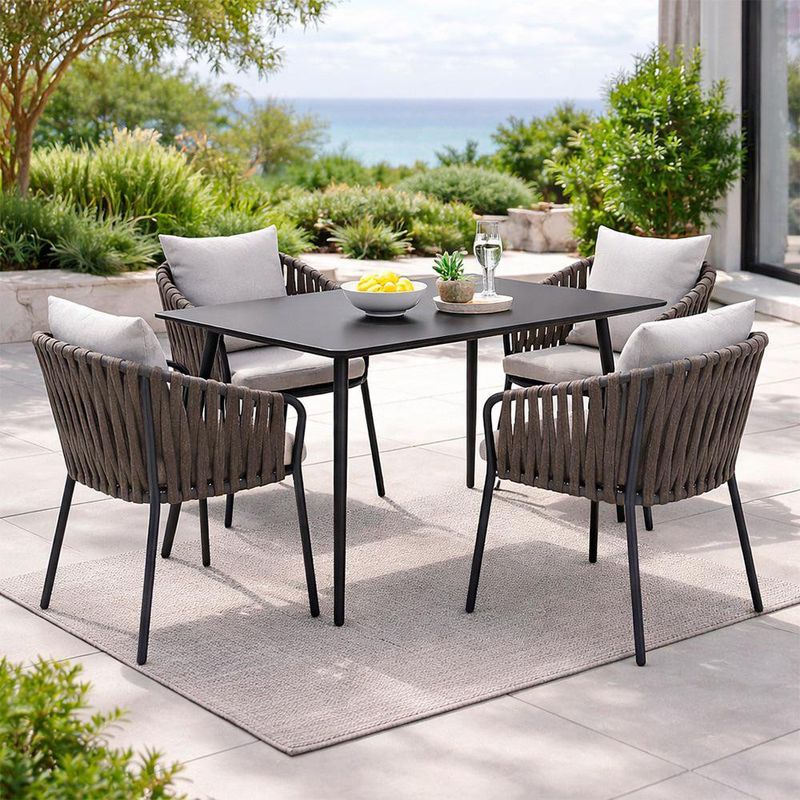 Set de Comedor Color Negro 5 Piezas