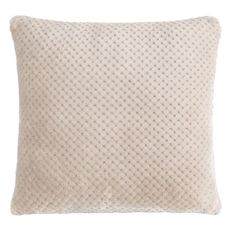 Set de 2 Cojines de 40 x 40 cm con Textura Suave Color Gris Claro