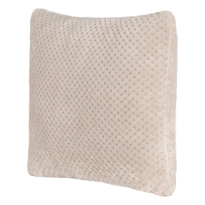 Set de 2 Cojines de 40 x 40 cm con Textura Suave Color Gris Claro