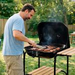 Churrasquera Cuadrada a Carbón de 22 Plg con Ruedas