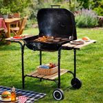 Churrasquera Cuadrada a Carbón de 22 Plg con Ruedas