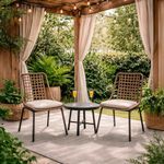 Set de Mesa y Sillas Kathy Tipo Bistro Color Café