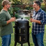 Ahumador Vertical a Carbón 16 Plg con Doble Cámara