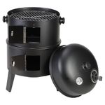 Ahumador Vertical a Carbón 16 Plg con Doble Cámara