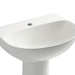 Lavamanos con Pedestal Manantial Cerámico Color Blanco